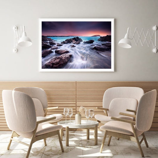 Sea Sunset Scenery Photograph Home Decor Premium Quality Poster Print Choose Your Sizes