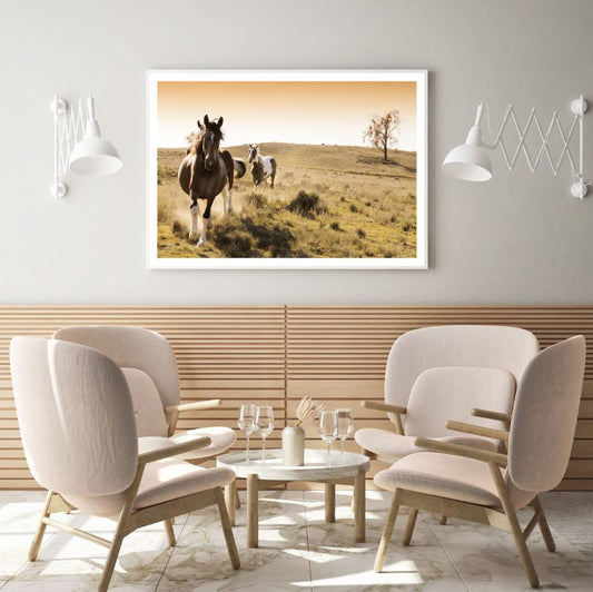 Running Horses Photograph Home Decor Premium Quality Poster Print Choose Your Sizes