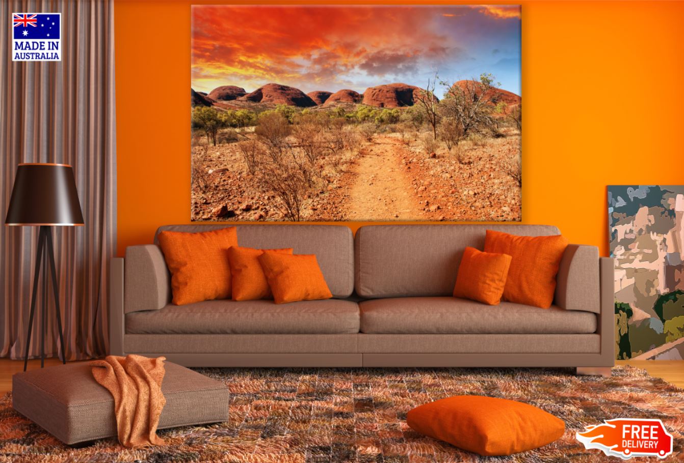 Rock Mountains in Valley Photograph Print 100% Australian Made