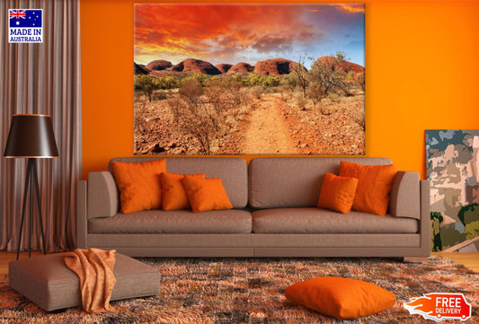 Rock Mountains in Valley Photograph Print 100% Australian Made