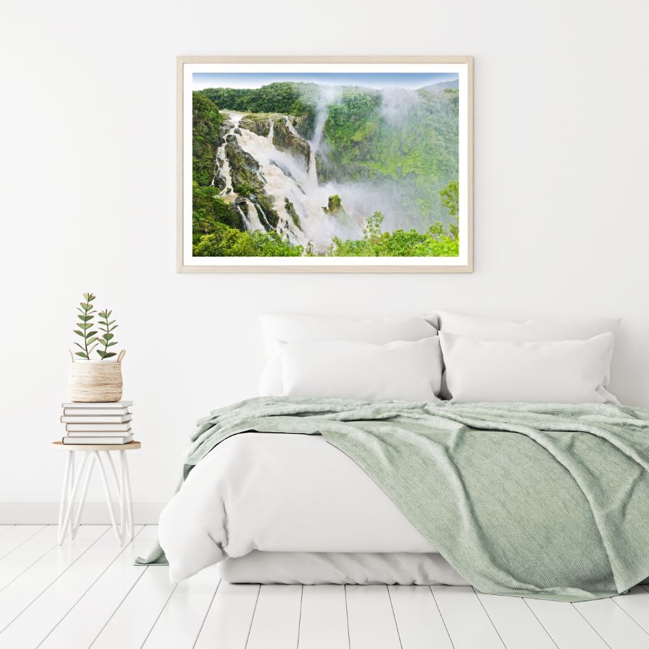 Stunning Waterfall Scenery View Photograph Home Decor Premium Quality Poster Print Choose Your Sizes
