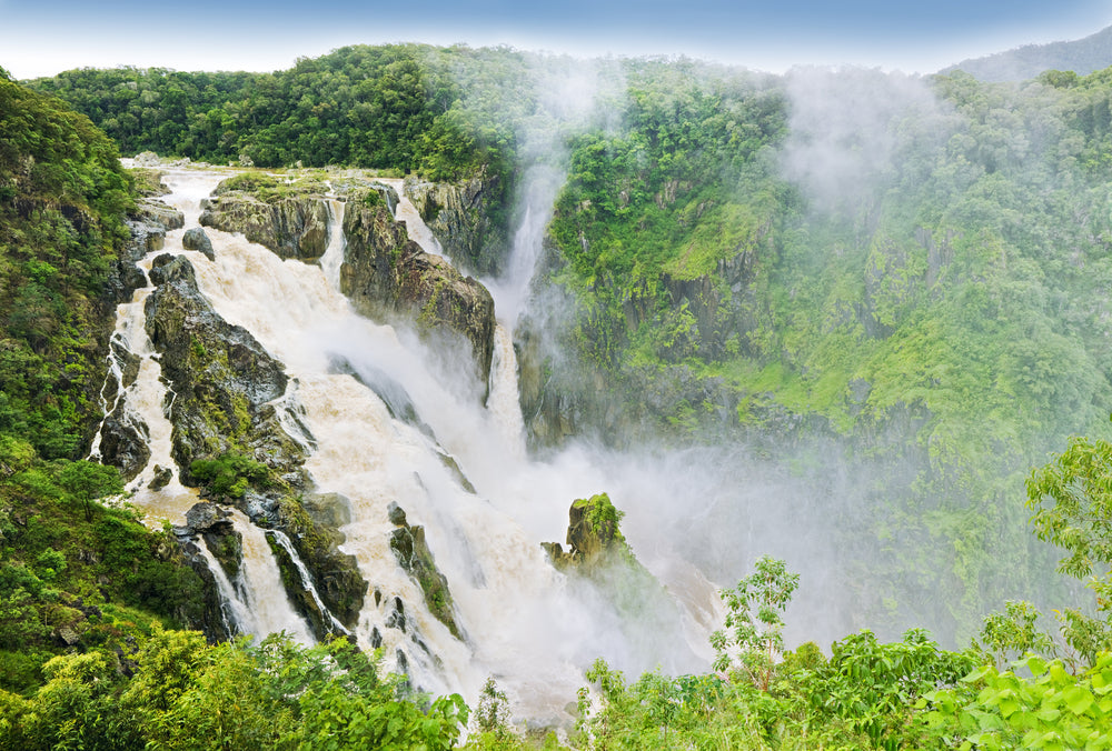 Stunning Waterfall Sky View Photograph Home Decor Premium Quality Poster Print Choose Your Sizes