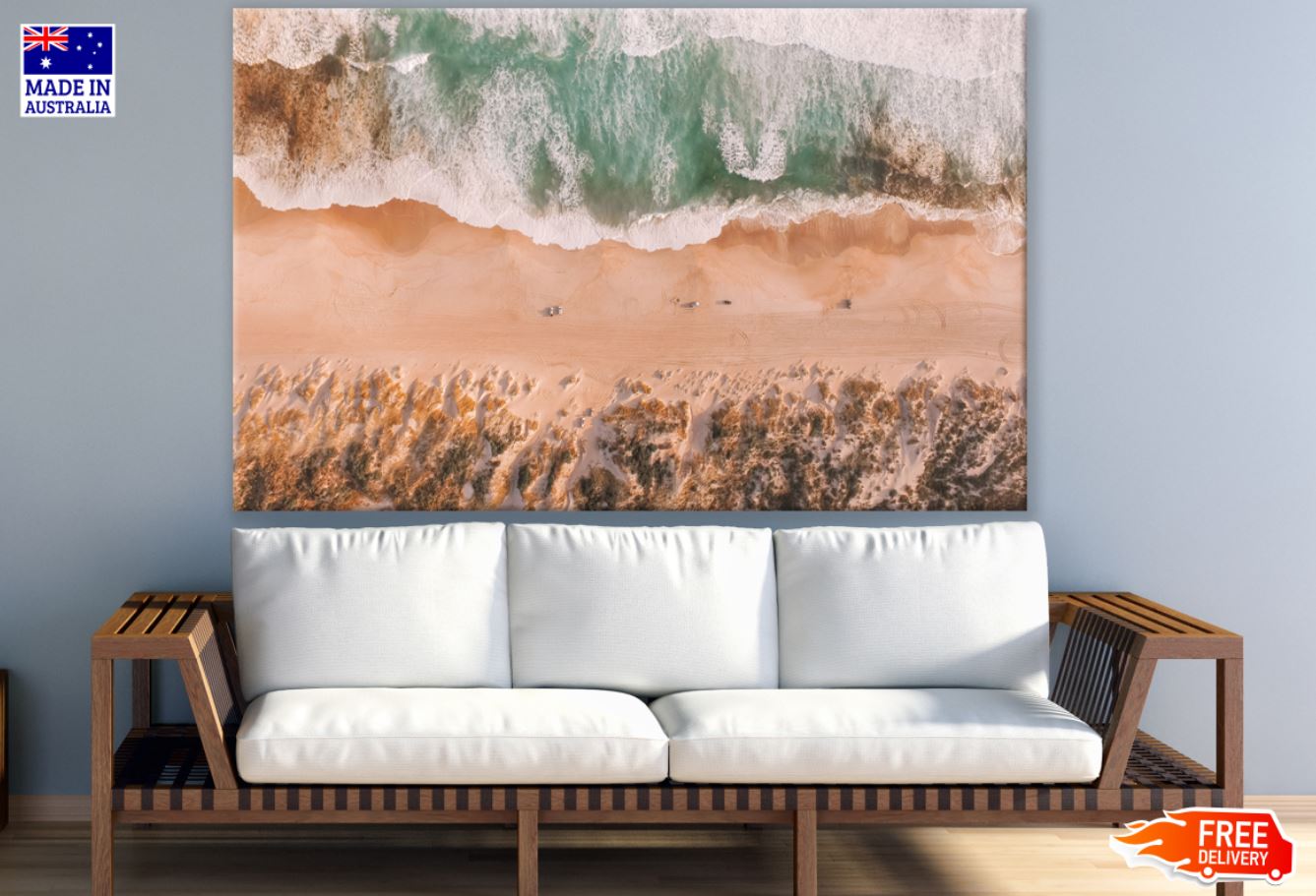 Sea Beach Aerial View Photograph Print 100% Australian Made