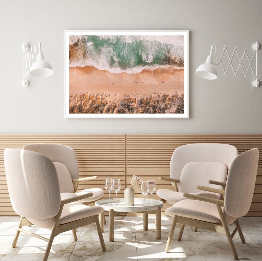 Sea Beach Aerial View Photograph Home Decor Premium Quality Poster Print Choose Your Sizes