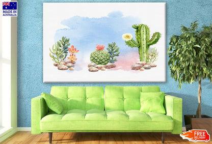Cactus Plants Watercolor Painting Print 100% Australian Made