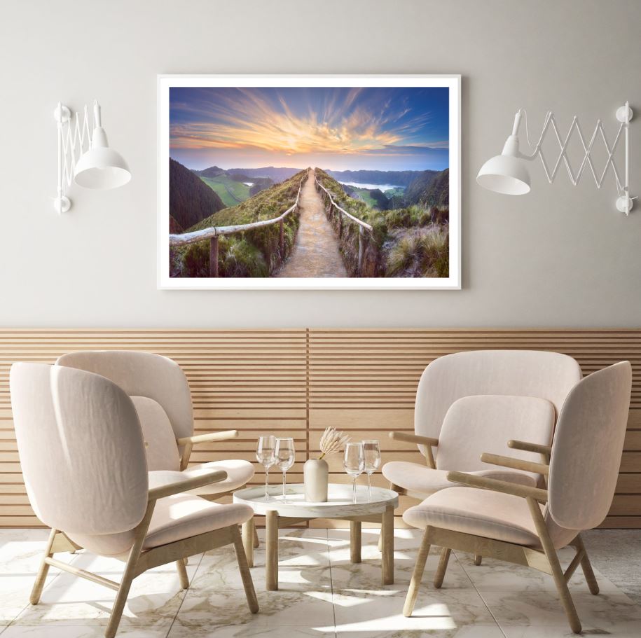 Footpath on Mountain Photograph Home Decor Premium Quality Poster Print Choose Your Sizes