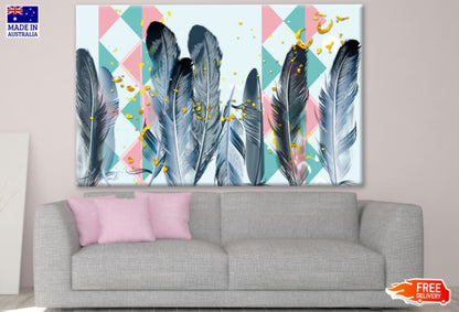 Feathers & Abstract Design Print 100% Australian Made