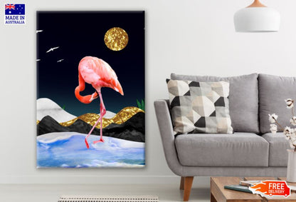 Flemingo Bird & Nature Landscape Abstrcat Design Print 100% Australian Made