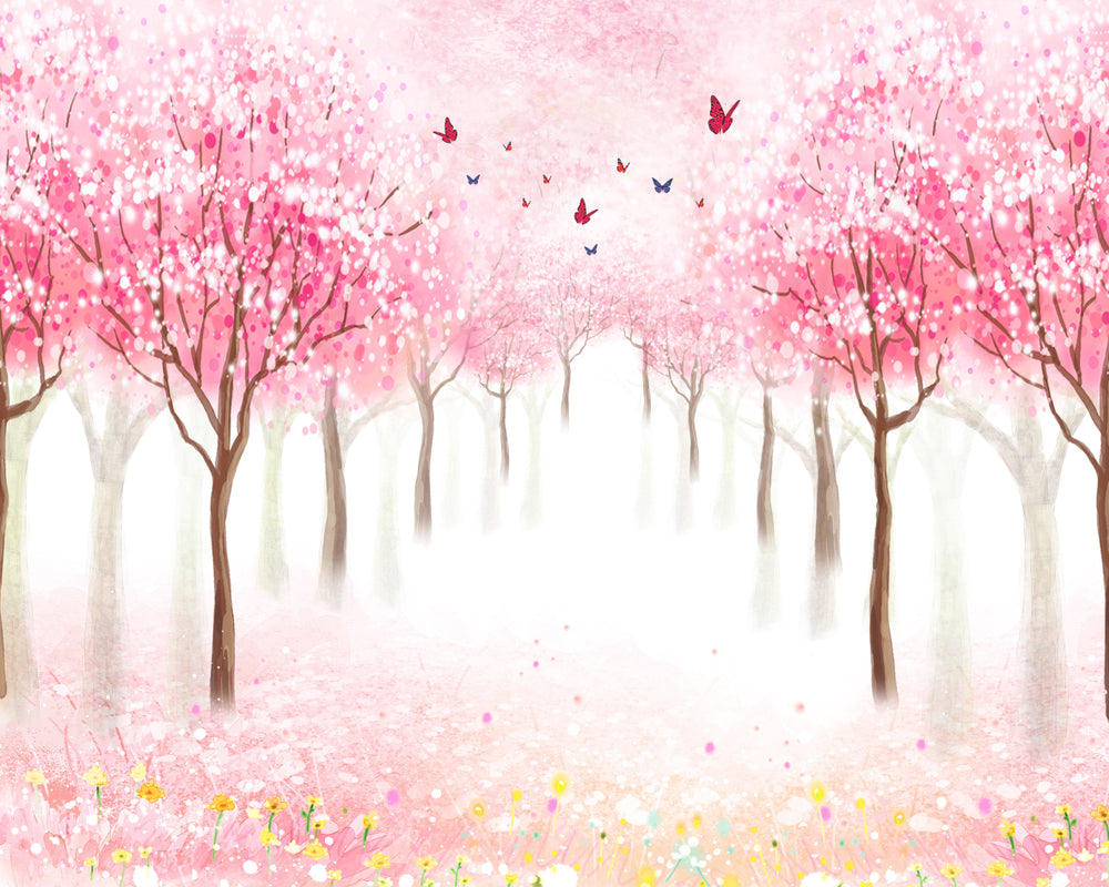 Pink Tree Forest Painting Print 100% Australian Made