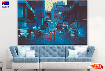 Couple in City Watercolor Painting Print 100% Australian Made
