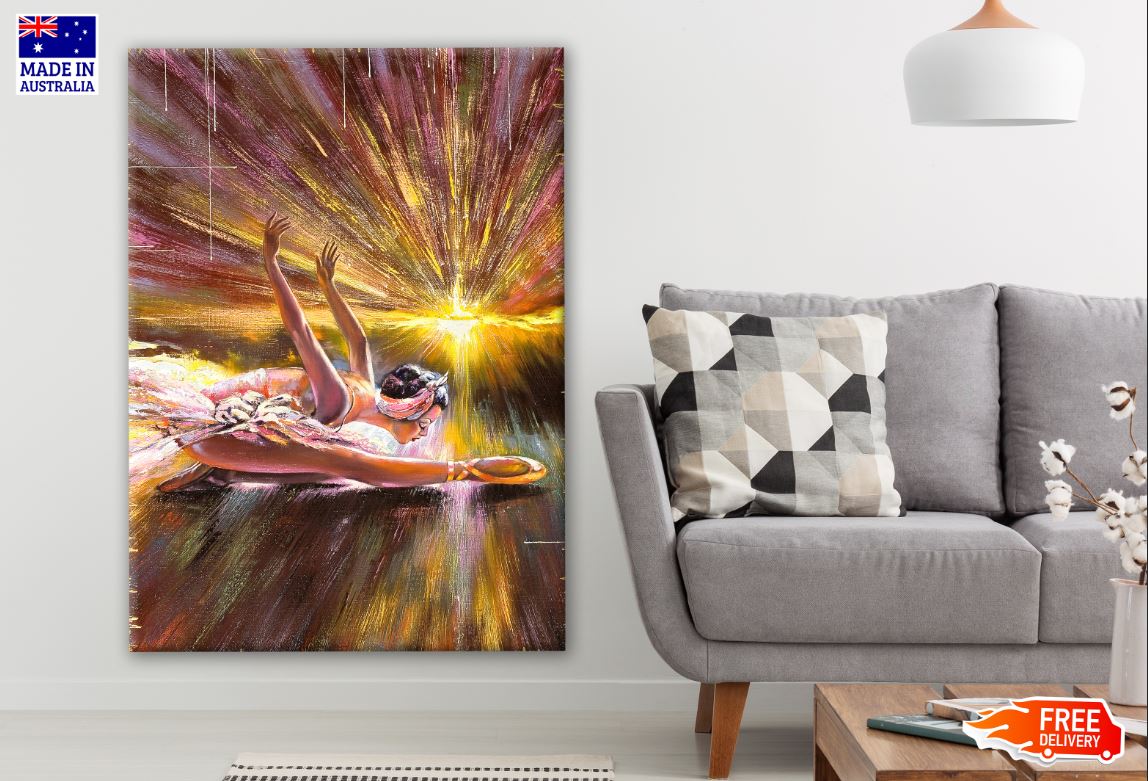 Ballet Dancing Girl Painting Print 100% Australian Made