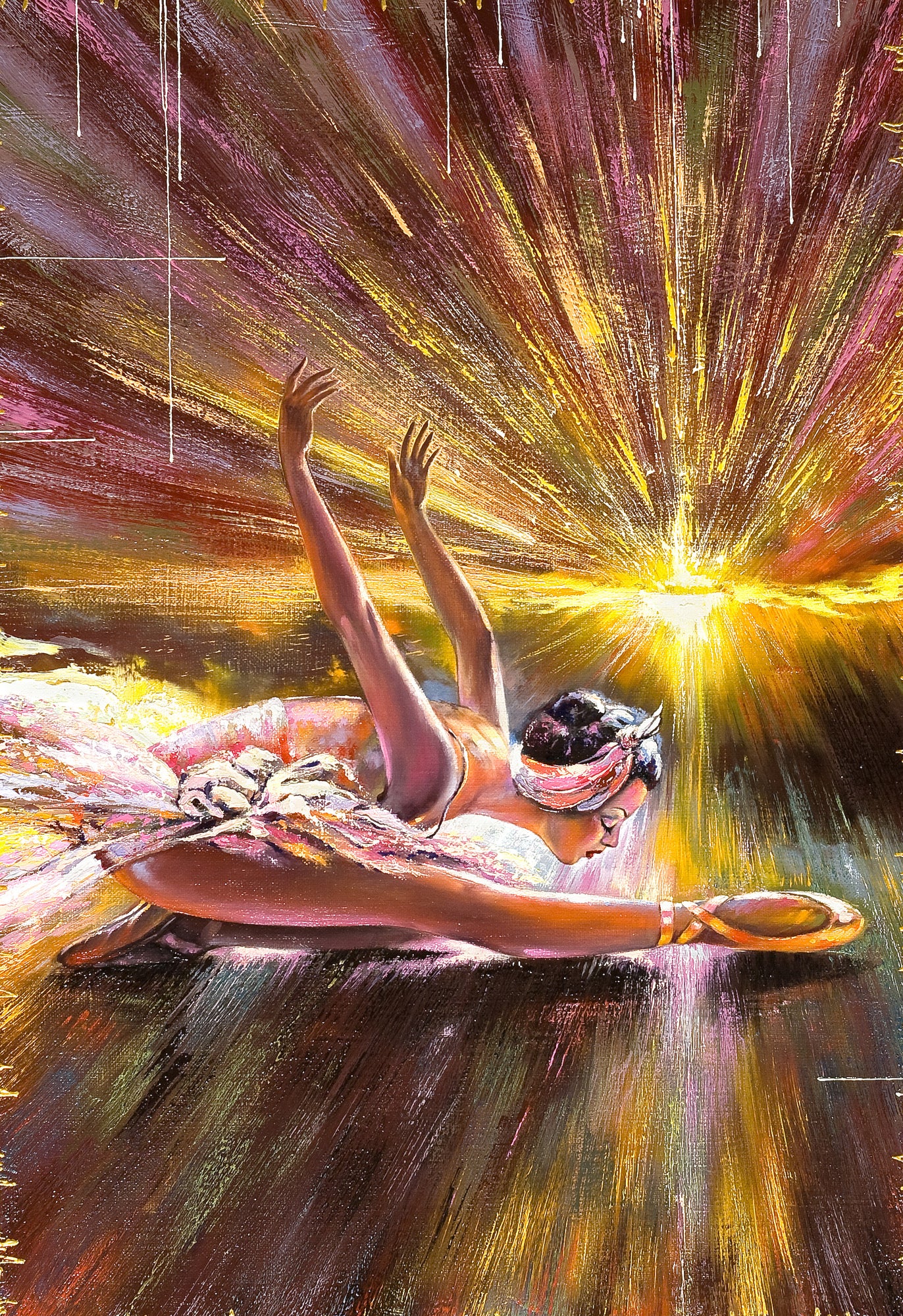 Ballet Dancing Girl Painting Print 100% Australian Made
