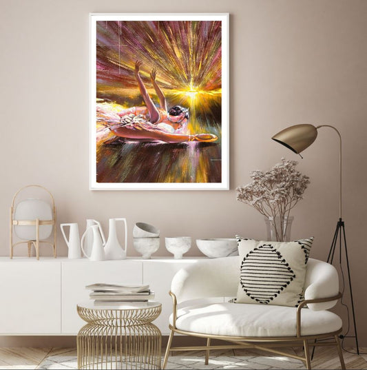 Ballerina Dancing Oil Painting Home Decor Premium Quality Poster Print Choose Your Sizes