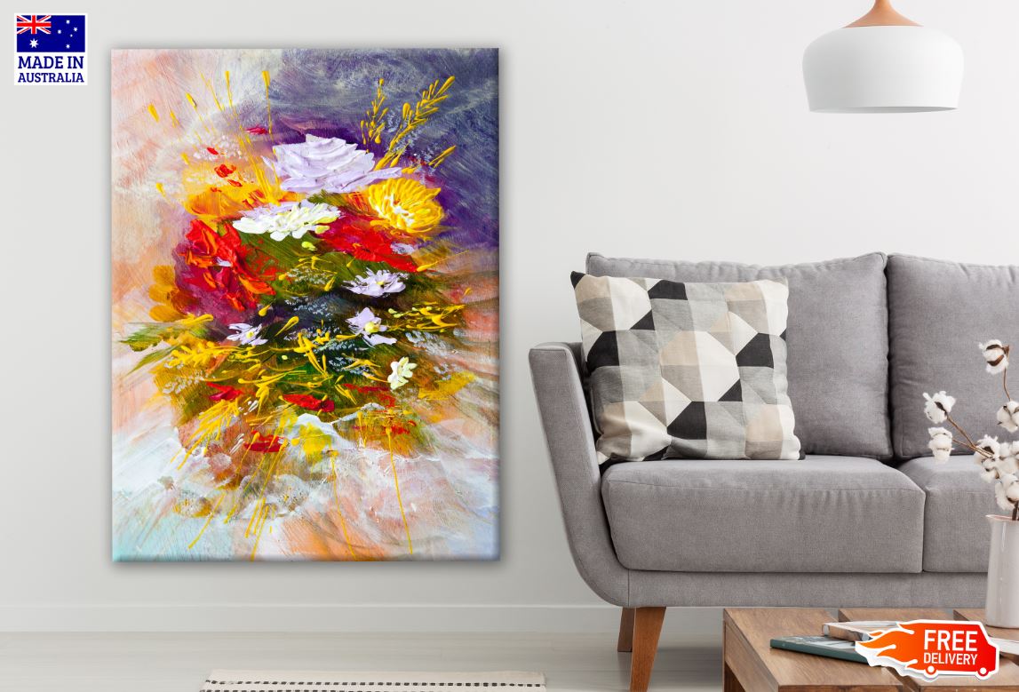 Colorful Floral Painting Print 100% Australian Made