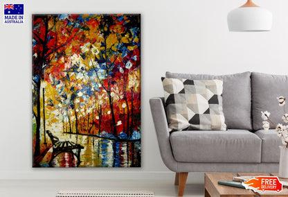 Colorful Street Watercolor Painting Print 100% Australian Made