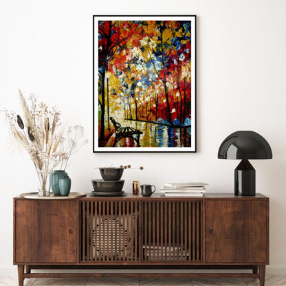 City Street Oil Painting Home Decor Premium Quality Poster Print Choose Your Sizes