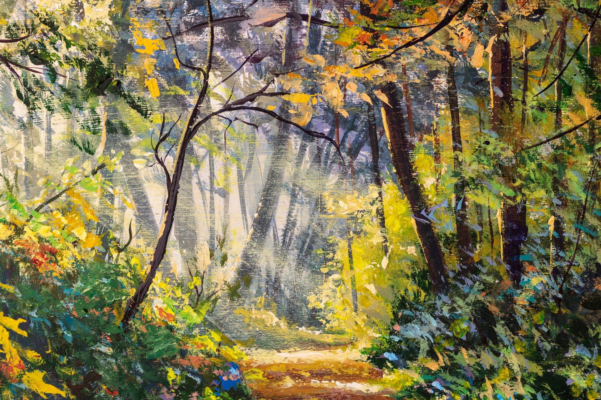 Colorful Forest Watercolor Painting Print 100% Australian Made