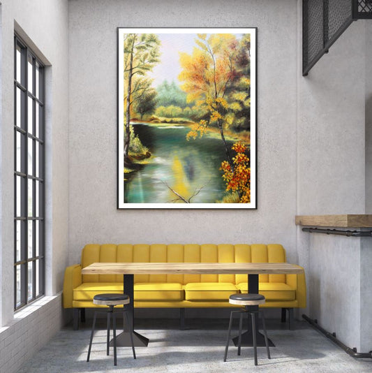 Colorful Forest Oil Painting Home Decor Premium Quality Poster Print Choose Your Sizes