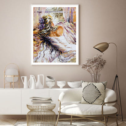 Girl at Window Oil Painting Home Decor Premium Quality Poster Print Choose Your Sizes