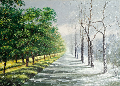 Spring & Winter Forests Painting Home Decor Premium Quality Poster Print Choose Your Sizes
