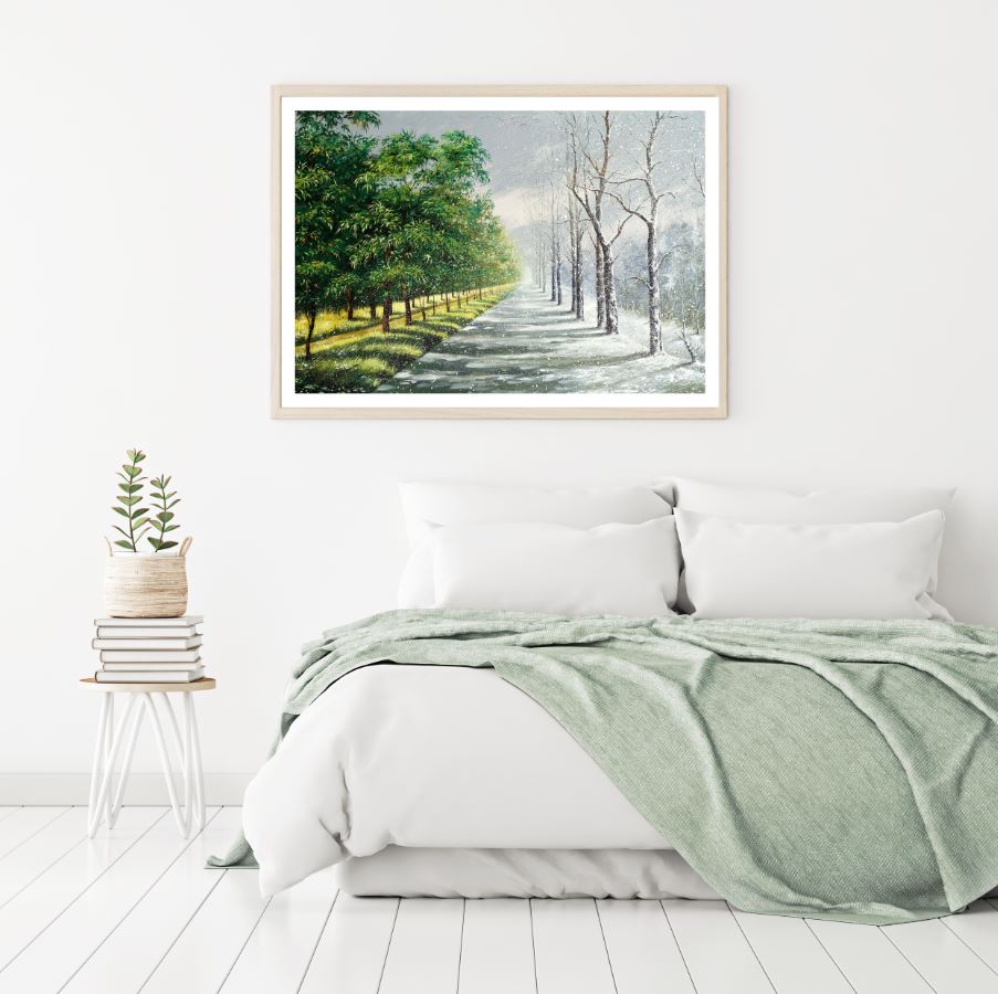 Spring & Winter Forests Painting Home Decor Premium Quality Poster Print Choose Your Sizes