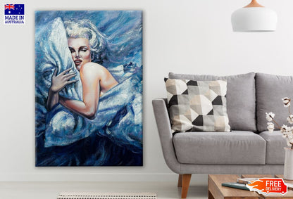 Girl with a Pillow Watercolor Painting Print 100% Australian Made