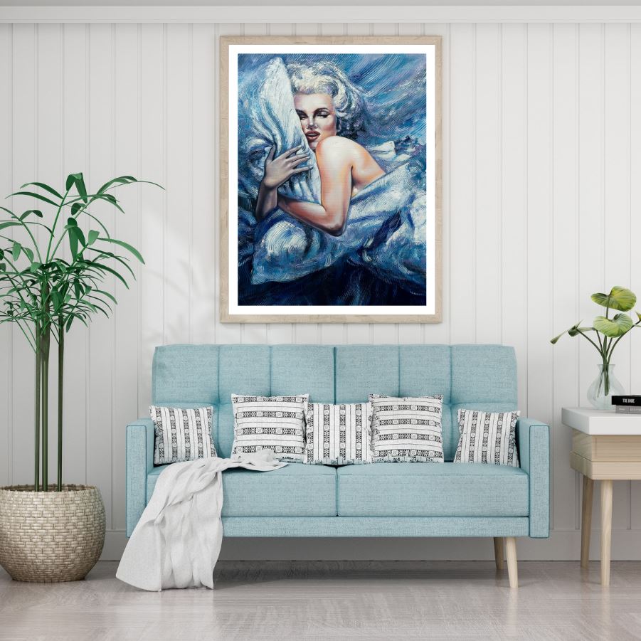 Girl with a Pillow Oil Painting Home Decor Premium Quality Poster Print Choose Your Sizes