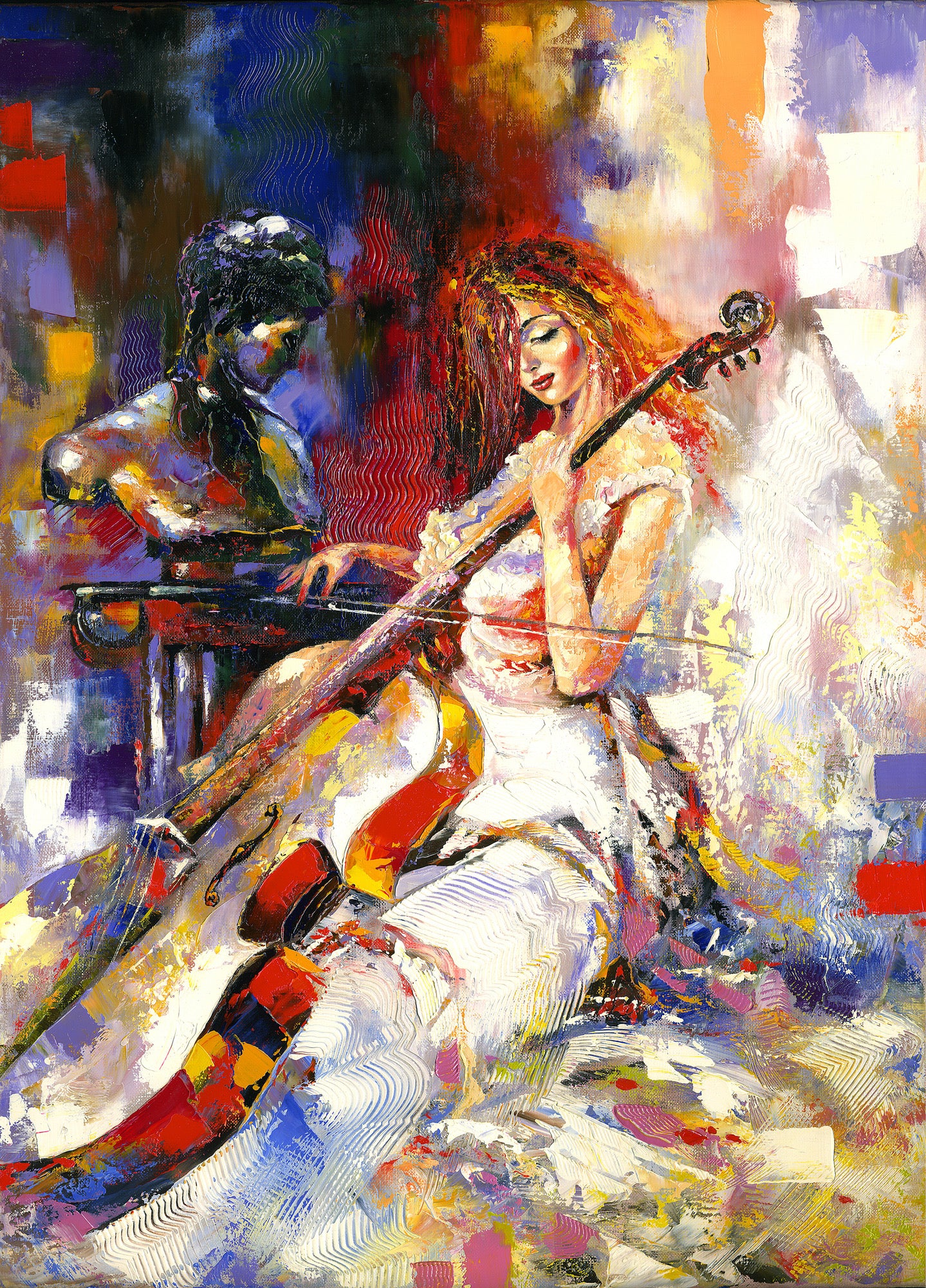 Girl Playing Cello Watercolor Painting Print 100% Australian Made