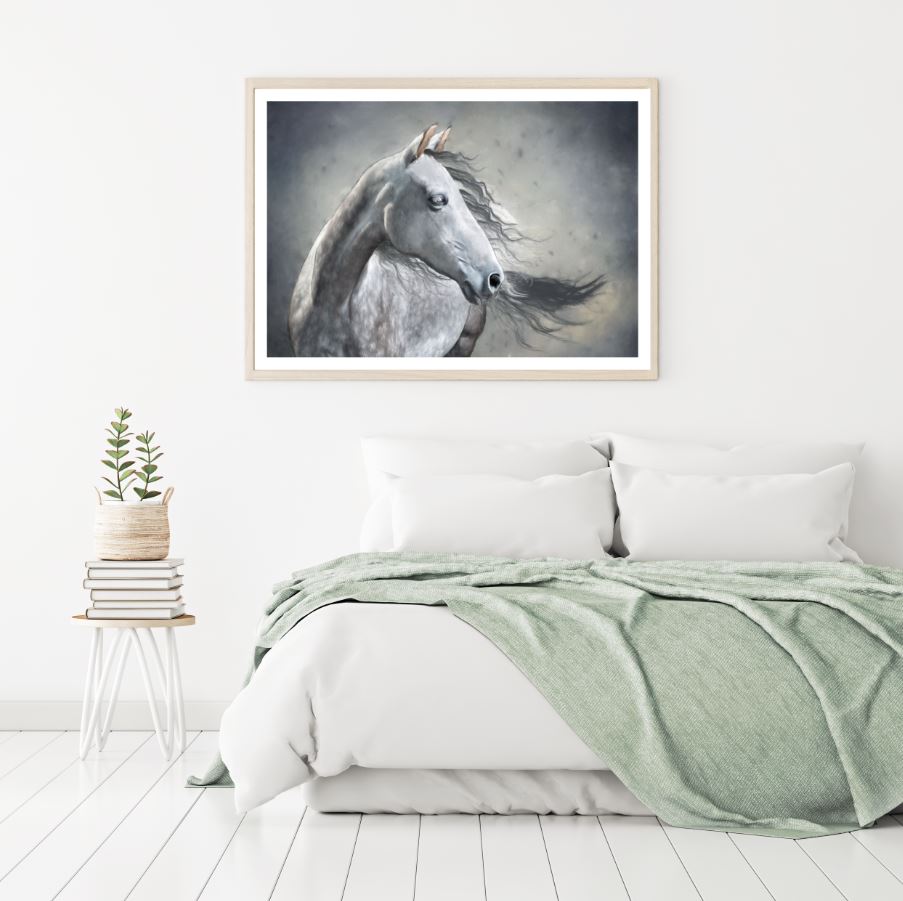 Horse Portrait Oil Painting Home Decor Premium Quality Poster Print Choose Your Sizes