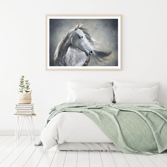 Horse Portrait Oil Painting Home Decor Premium Quality Poster Print Choose Your Sizes