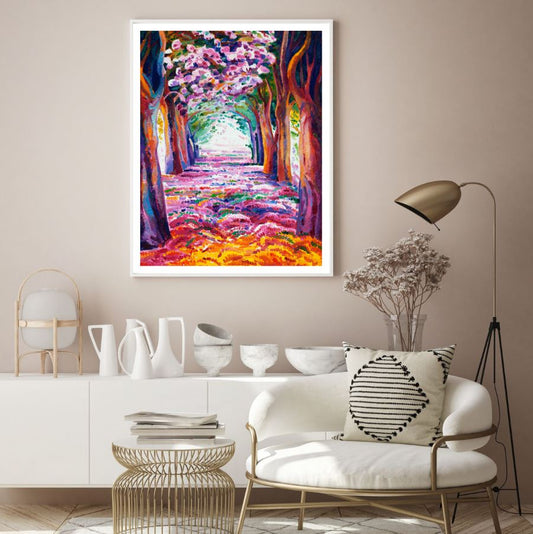 Colorful Forest Oil Painting Home Decor Premium Quality Poster Print Choose Your Sizes
