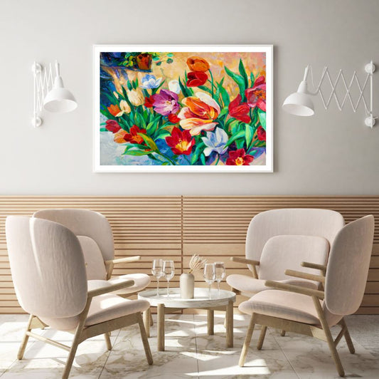 Colorful Flowers Oil Painting Home Decor Premium Quality Poster Print Choose Your Sizes