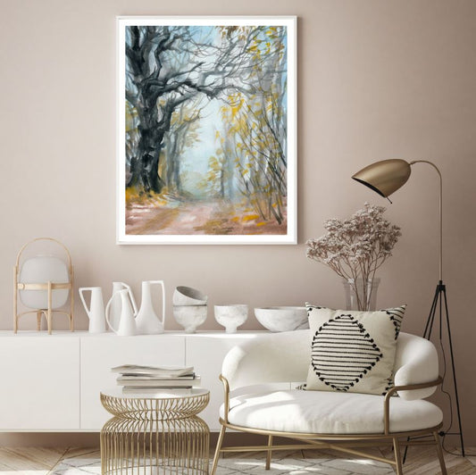 Forest Watercolor Painting Home Decor Premium Quality Poster Print Choose Your Sizes