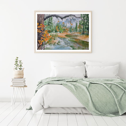 Forest Watercolor Painting Home Decor Premium Quality Poster Print Choose Your Sizes