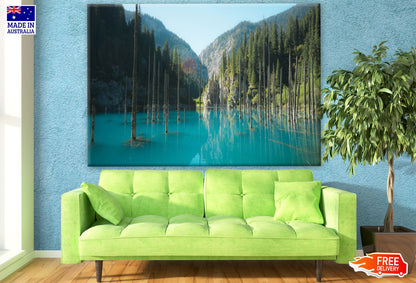 Trees on Lake Scenery Photograph Print 100% Australian Made
