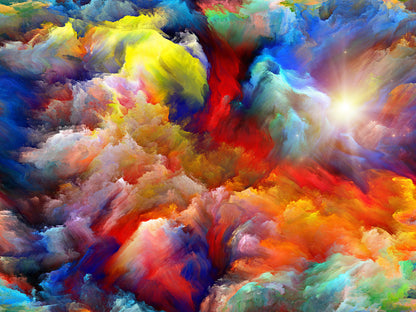 Colorful Abstract Cloud Design Print 100% Australian Made