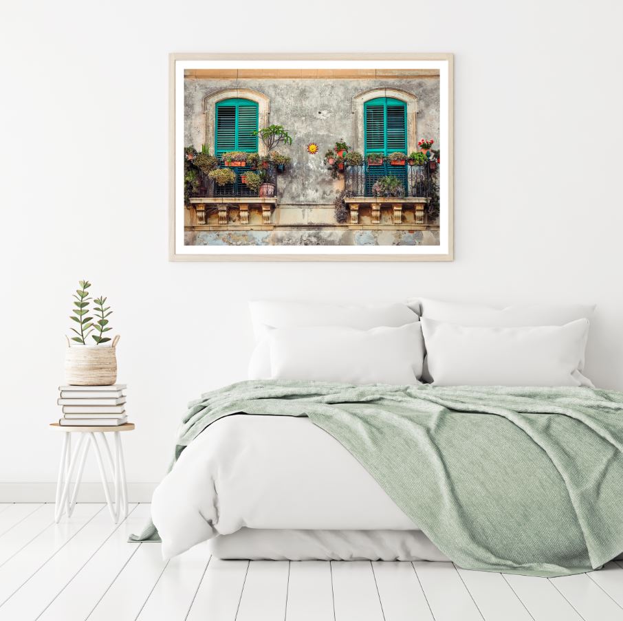 House Windows & Flower Vases Photograph Home Decor Premium Quality Poster Print Choose Your Sizes