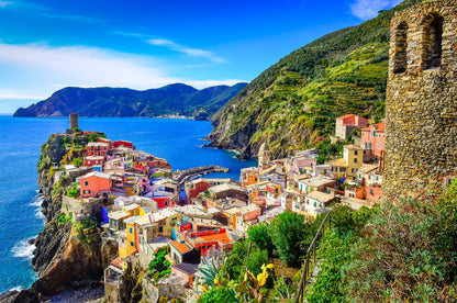 City Near Sea Scenery Photograph Home Decor Premium Quality Poster Print Choose Your Sizes