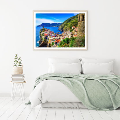 City Near Sea Scenery Photograph Home Decor Premium Quality Poster Print Choose Your Sizes
