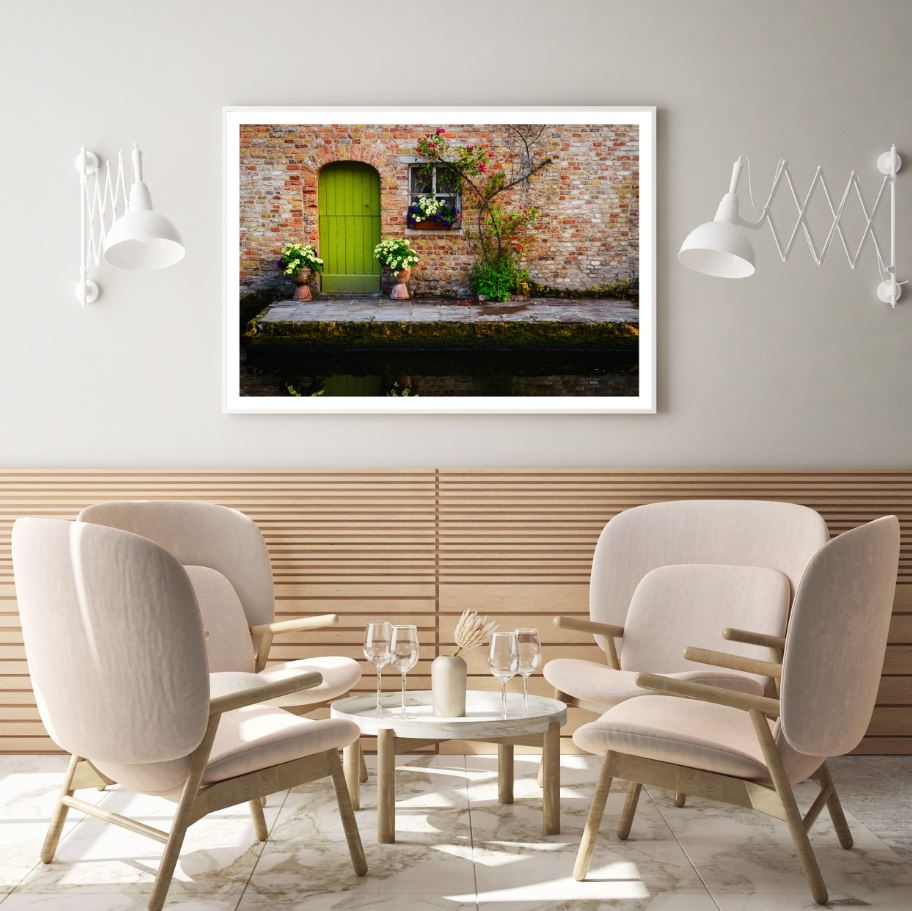 House Door & Flower Vases View Photograph Home Decor Premium Quality Poster Print Choose Your Sizes