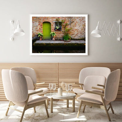 House Door & Flower Vases View Photograph Home Decor Premium Quality Poster Print Choose Your Sizes