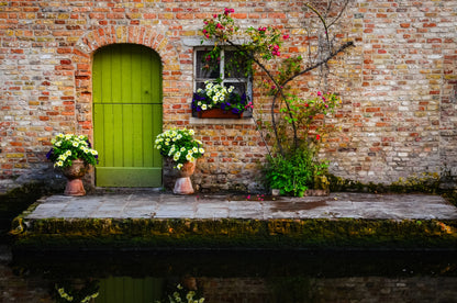 House Door & Flower Vases View Photograph Home Decor Premium Quality Poster Print Choose Your Sizes