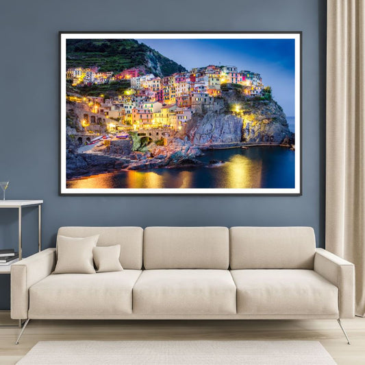 Colorful City & Sea Photograph Home Decor Premium Quality Poster Print Choose Your Sizes
