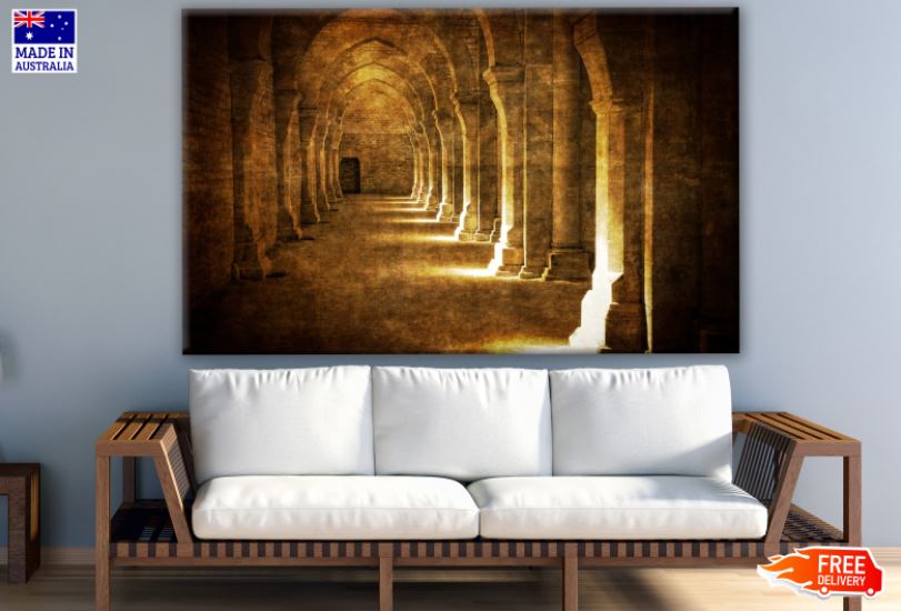Building Tunnel Vintage Photograph Print 100% Australian Made