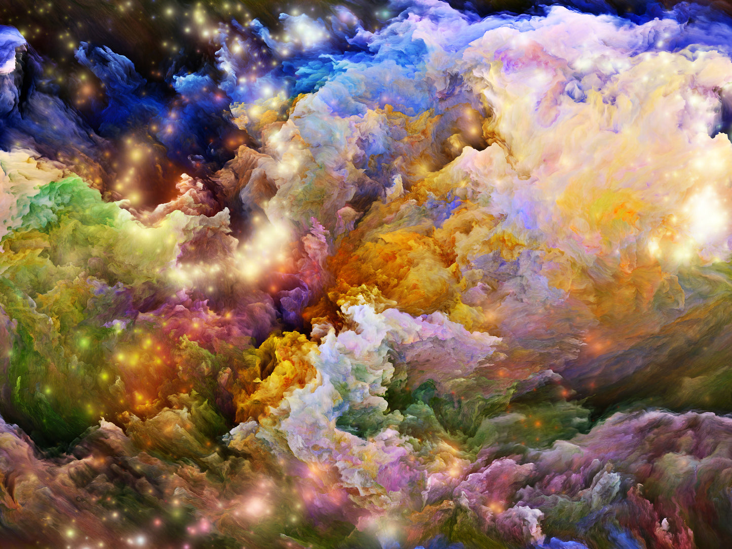 Colorful Smoke Cloud Abstract Design Print 100% Australian Made