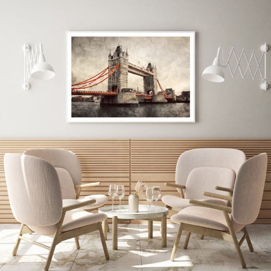 Bridge Vintage Scenery Painting Home Decor Premium Quality Poster Print Choose Your Sizes