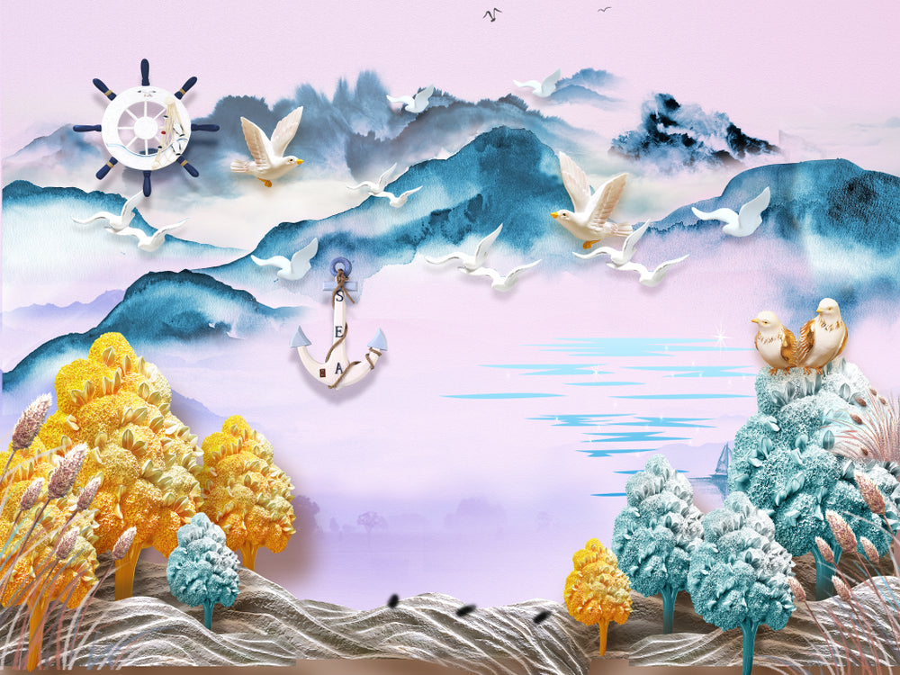 Colorful Landscape 3D Design Print 100% Australian Made
