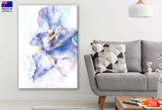 Dancing Girl Watercolor Painting Print 100% Australian Made