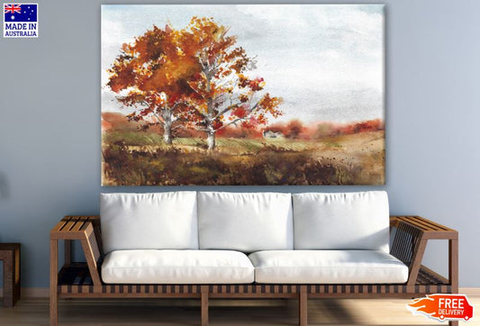 Nature View Watercolor Painting Print 100% Australian Made