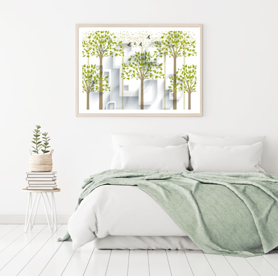 Trees & Shapes 3D Design Home Decor Premium Quality Poster Print Choose Your Sizes